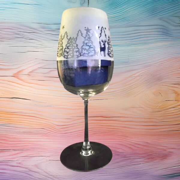 Wine Glass - Sand Blasted
