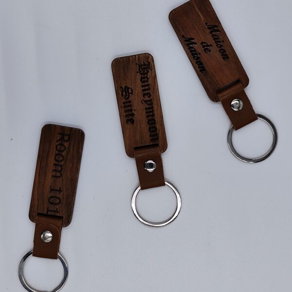 Dark Wood keyring